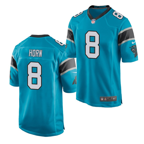 Men's Carolina Panthers #8 Jaycee Horn Blue Vapor Untouchable Limited Stitched Jersey